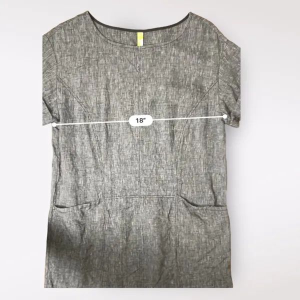 Free People Endless Shore Gray Short Sleeve Linen‎ Sundress NWOT Size S - Image 4