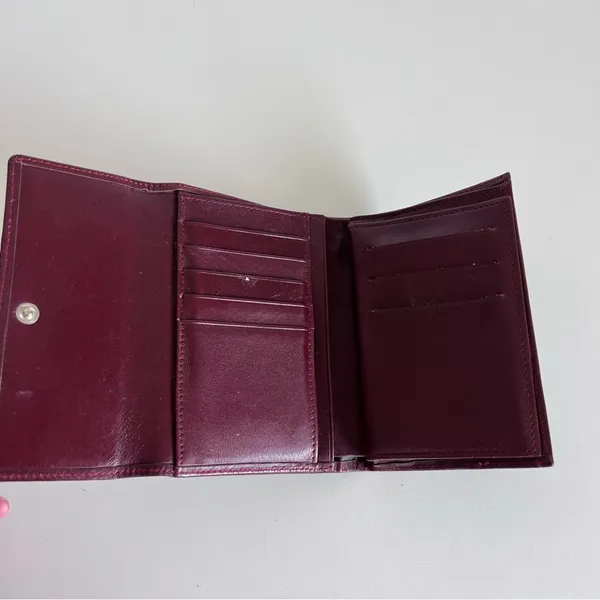 Kate‎ Spade Vintage Tri-fold Blue Brown Striped Wallet - Image 5