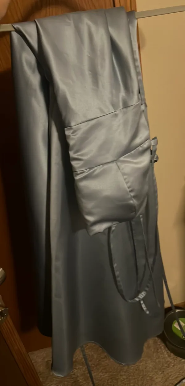 Dusty Blue Prom Dress Size 2 - Image 3