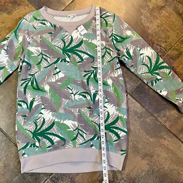 NWT Gap Sweatshirt Tunic Leaf Camouflage Top Small - Image 5