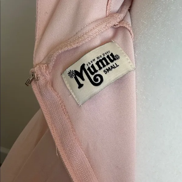 Show Me Your MuMu Jenn Maxi Dress Dusty Blush Pink Small - Image 7