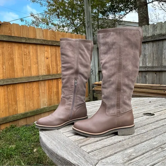 NWOT Charles David Taupe Over the Knee Boots‎ size 7 yarn boot - Image 5