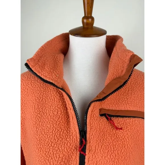 Topo Designs Subalpine Fleece Pullover Burnt Orange Half Zip Women's XL - Image 11