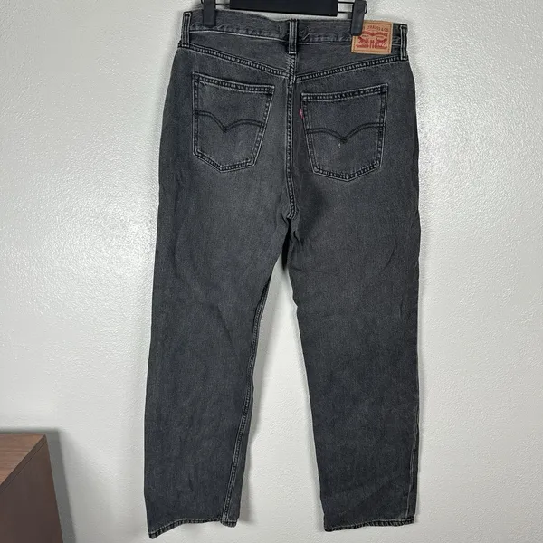 Levi's Low Pro Straight Jeans Womens 29 Black Wash Denim 90s Style 100% Cotton - Image 3