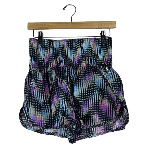 Free People Movement The Way Home Abstract Print Running Shorts Multi Size M - Image 3