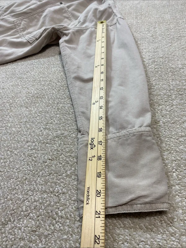 Free People Baby Corduroy Oversized Button Down Shirt Beige Small 100% Cotton - Image 15