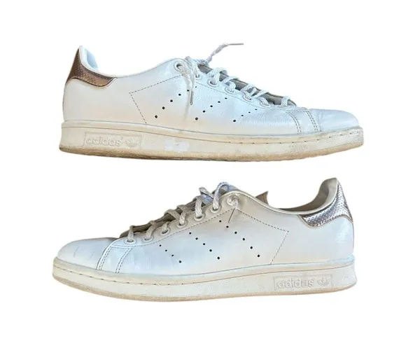Adidas White Leather Sneakers - Image 4