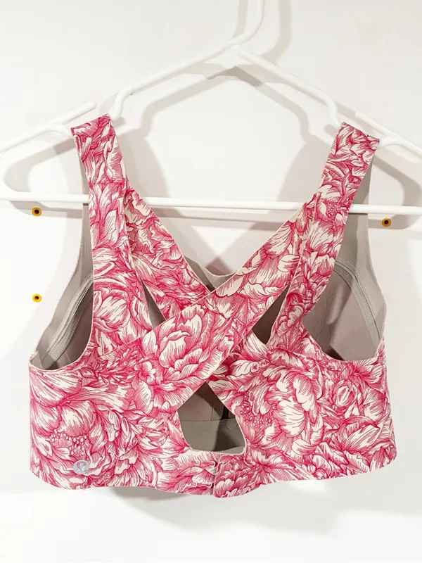 Lululemon Enlite Bra Padded Floral Bloom White Star Ruby Size 34D - Image 4