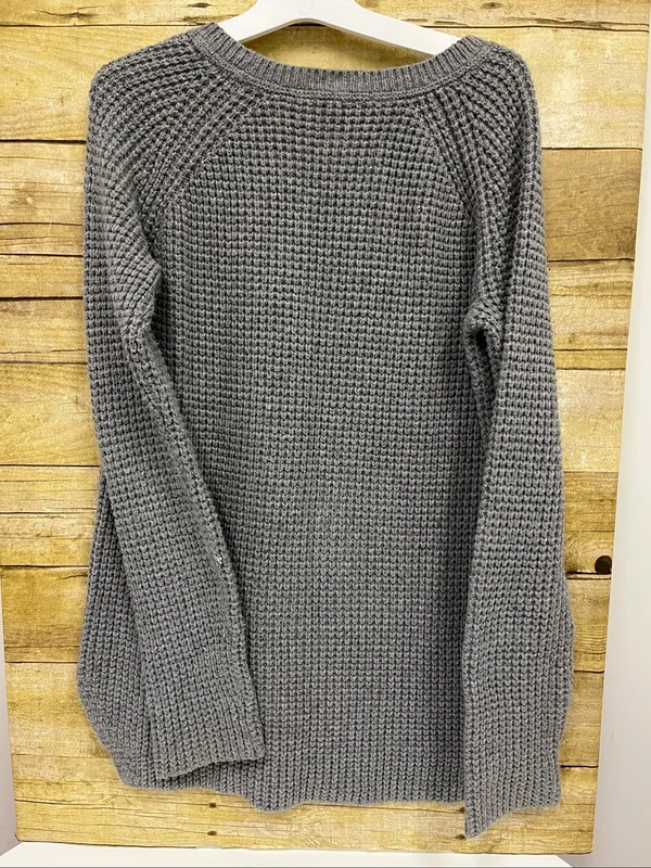 Marine Layer Heather Gray Chunky Crew Neck Sweater size M - Image 3