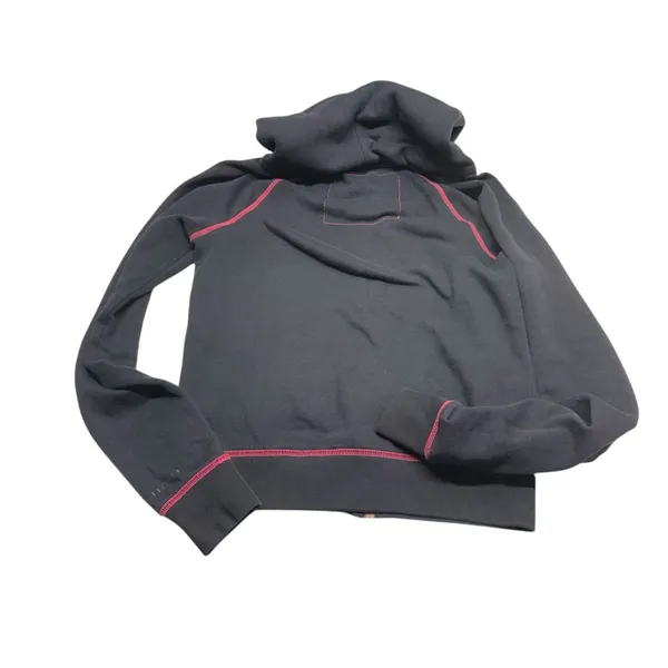 PINK Y2K Pink & Black Contrast Color Block Zip Up Hoodie Limited Edition - Image 4
