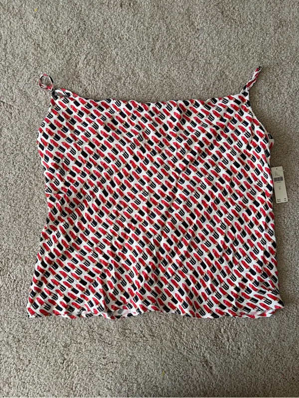 Anthropologie by Anthropologie Silky lipstick Cowl-Neck Tank Top size xl NWT - Image 3