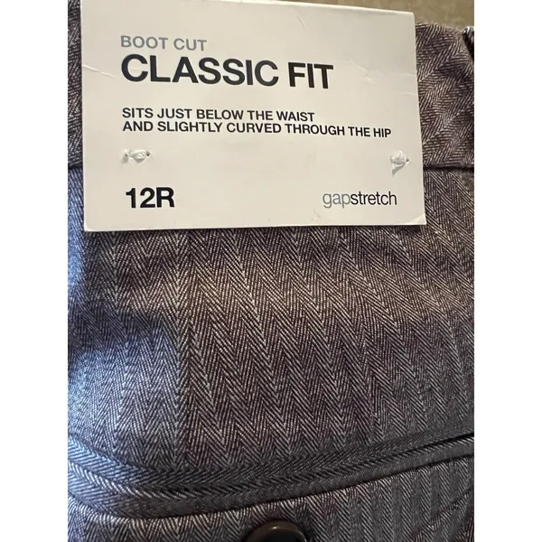 NWT GAP Classic Fit Boot Cut Trouser Pants 12R Stretch - Image 5