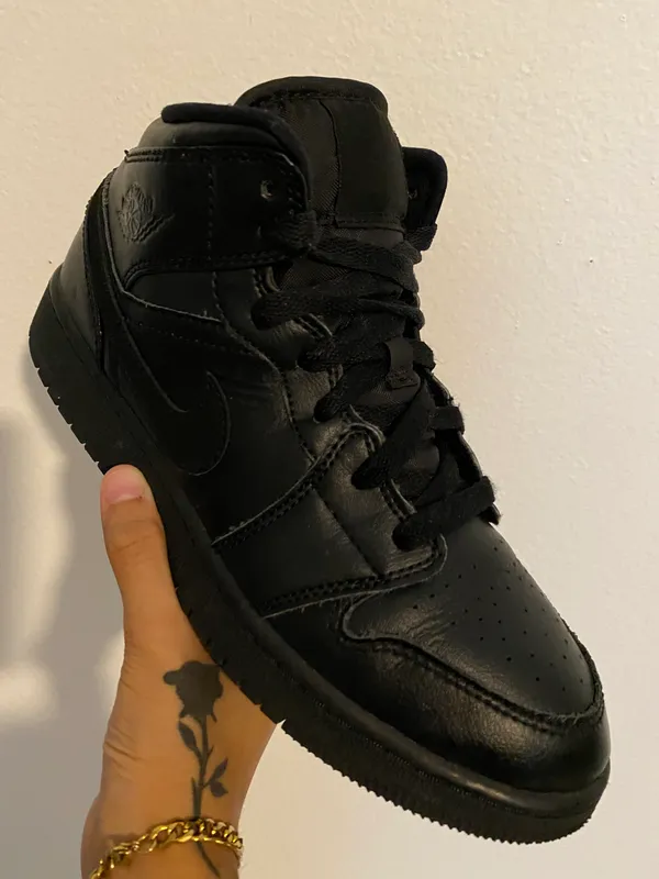 Jordan Air  1 Mid GS ‘Deep Black’ - Image 2