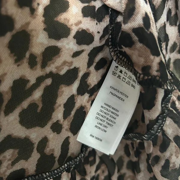 Tahari Cheetah Printed Mesh 3/4 Sleeve Mini Dress Size XS - Image 10