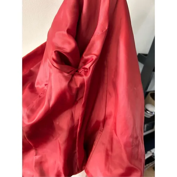 Alfani red/orange suede leather jacket size L - Image 5