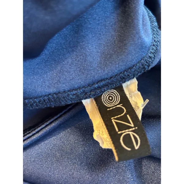 Onzie Womens High Rise Shiny Royal Blue Activewear Leggings Size XS Made in USA - Image 3