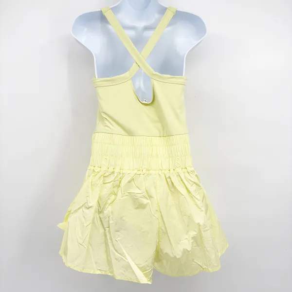 Womens Butter Yellow Tennis Pickleball Active Skort Romper‎ Athletic Size L - Image 8