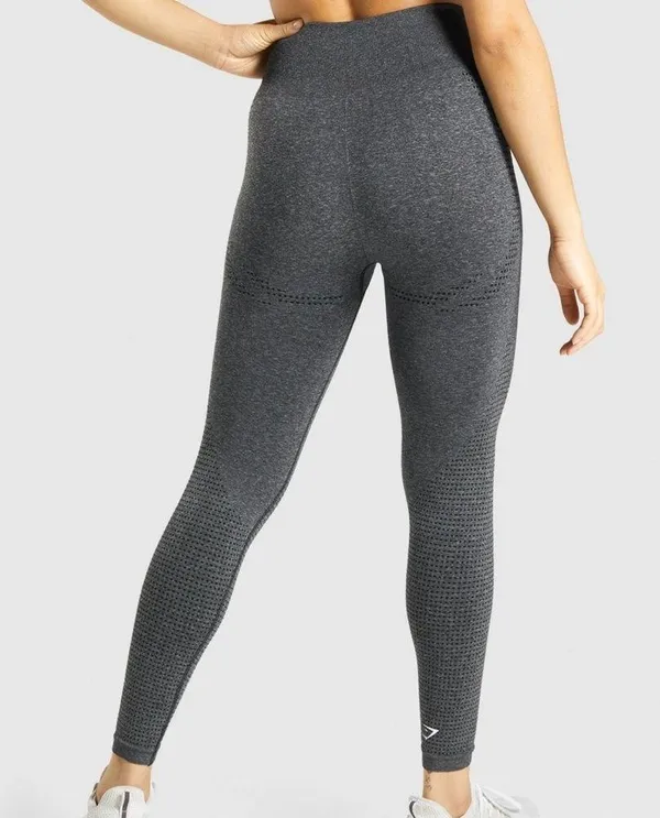 Gymshark Vital Seamless 2.0 Leggings Charcoal Marl Size Small - Image 2
