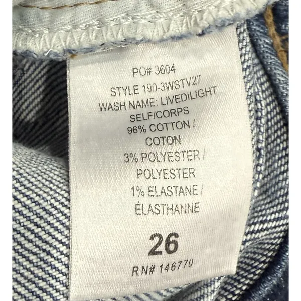 RE/DONE High Rise‎ 90's Ankle Crop Jeans Lived Light Wash Straight Leg 26 - Image 6