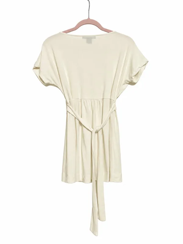 Cherie Tunic Top Medium VTG Y2K Coquette Braided V Neck Boho Crochet Medallion - Image 5