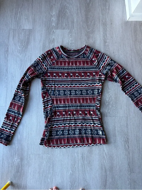 Smartwool Women's Classic Thermal Merino Base Layer Crew Fair Isle Size M - Image 3