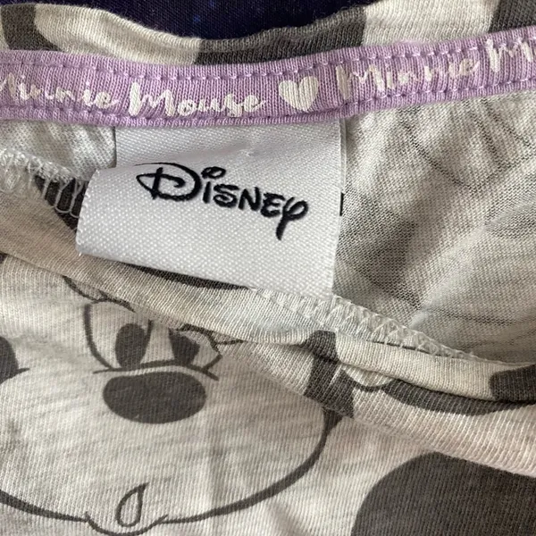 Disney Womens Minnie Mouse Tee T Shirt 2XL Bust 44” Black Gray Allover Print - Image 4