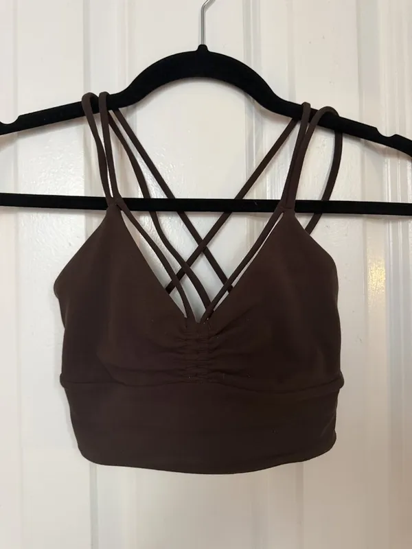 Lululemon Brown Strappy Crossback Bra - Image 4