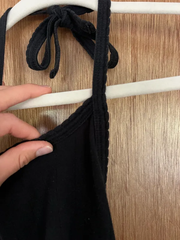 American Eagle Black Halter Neck Tank Top - Image 4