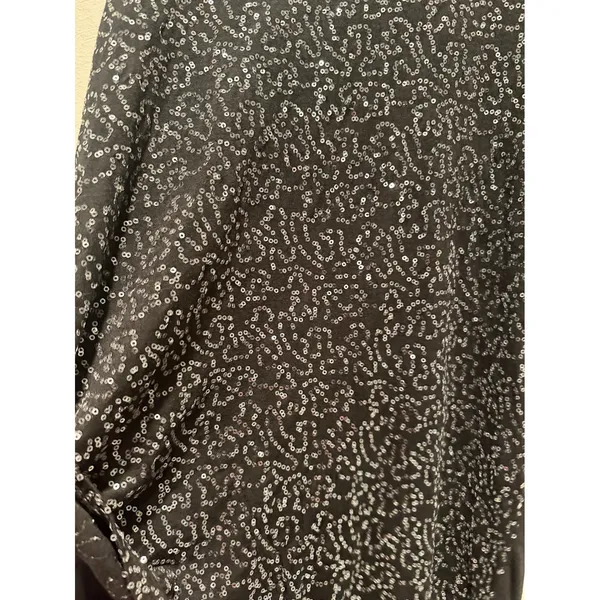 ITOO Italy Black‎ Sequin Tank Top Made in Italy Stretch Party Shirt M/L - Image 5