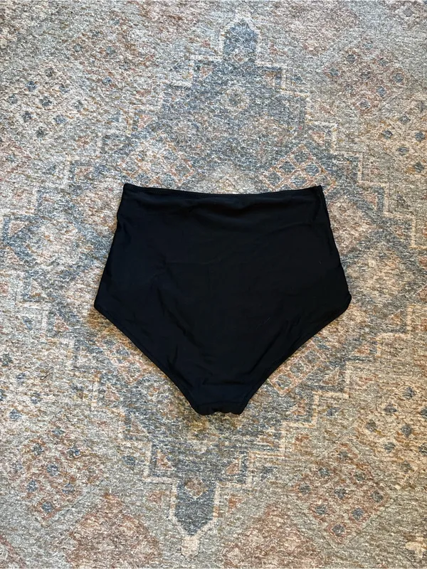 aerie High Waist Bikini Bottoms - Black - Image 3
