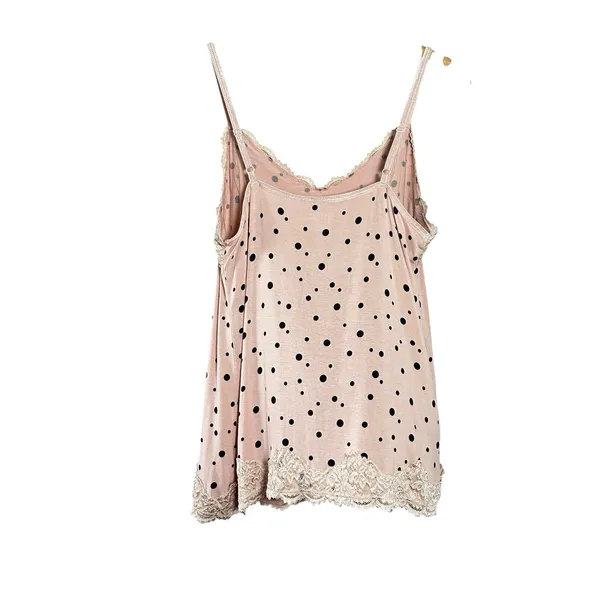 Y2K Lane Bryant Lace Cami Pink Polka Dot Tank Plus 14/16‎ Coquette Soft Girl Top - Image 3