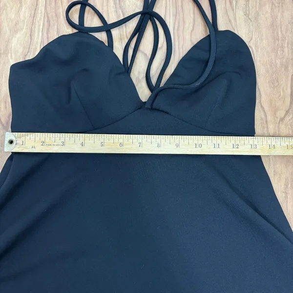 Express Strappy Babydoll Cami Top Women's S Black Y2K Clubwear Goth Evening Chic - Image 6