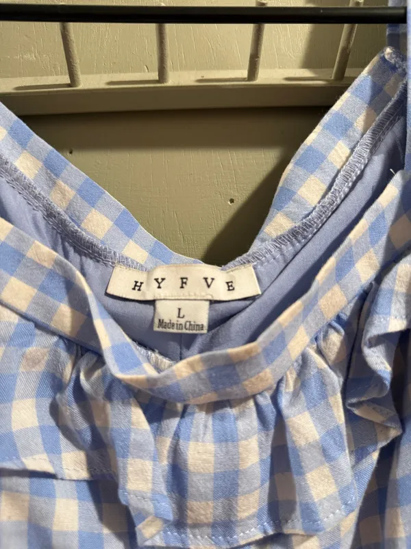 HYFVE Blue Gingham Dress - Image 3