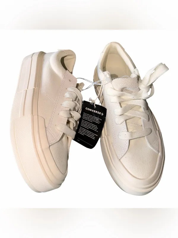 NEW Converse CTAS Cruise OX Womens Canvas Platform Sneakers White Egret SZ-9.5 - Image 12