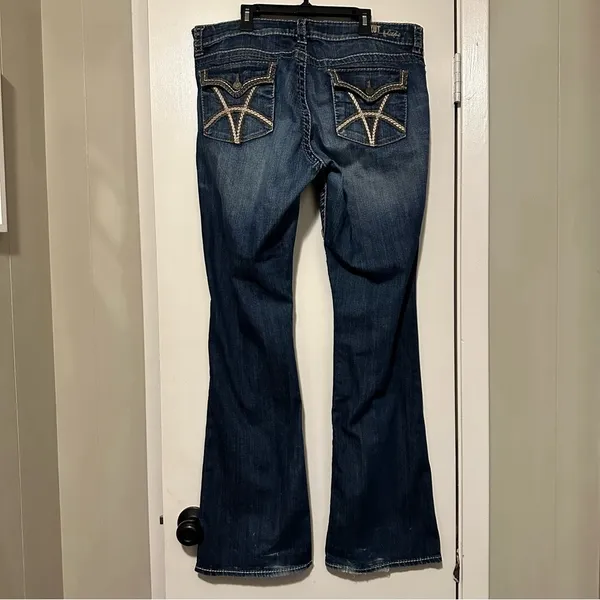 KUT from the Kloth Womens Boot Cut Denim Jeans size 12 Dark Wash KP643MA2 - Image 4