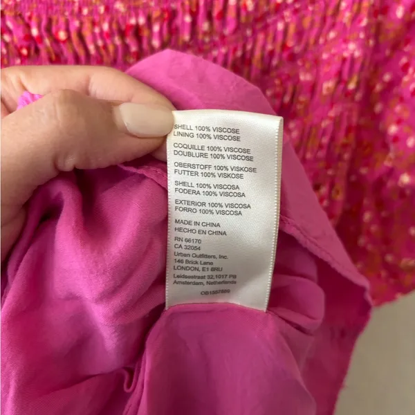 Free People Pink Floral Mini Dress Size Small - Image 9