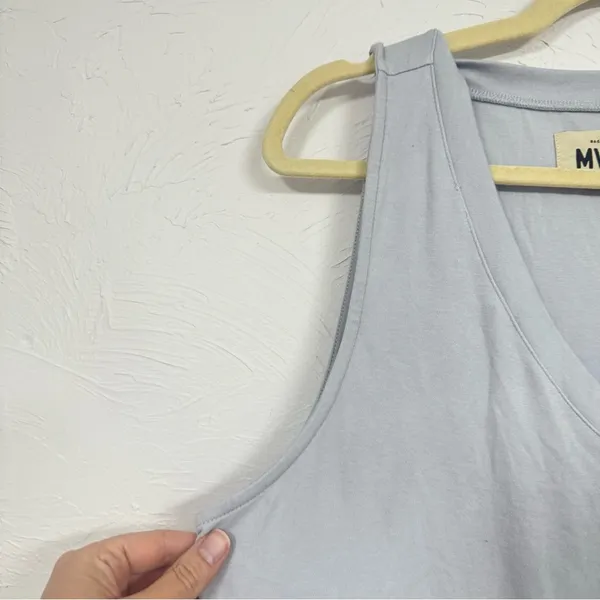Madewell Grey Sleeveless Casual Romper Womens L Cinch Waist Summer Beachy - Image 7