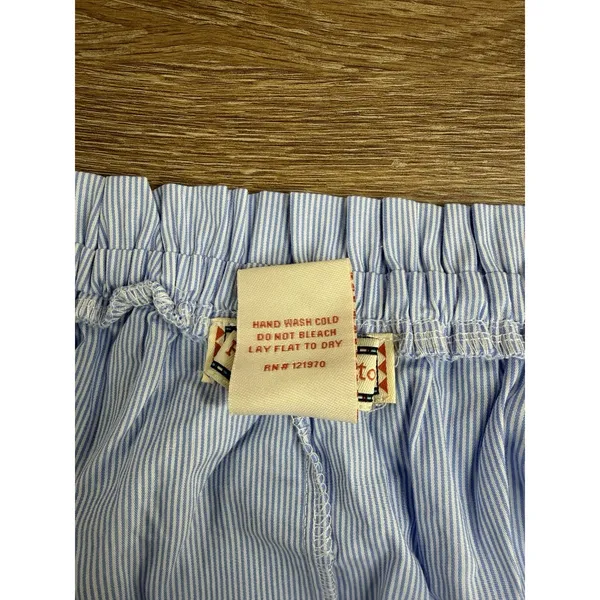 Flying Tomato Dress Women's L Blue White Pinstripe Off Shoulder Embroidered Boho - Image 8