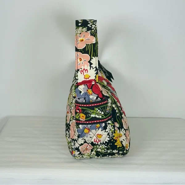 Vera Bradley ‘Poppy Fields’ Shoulder Bag Vibrant Floral Design Quilted Cotton - Image 6