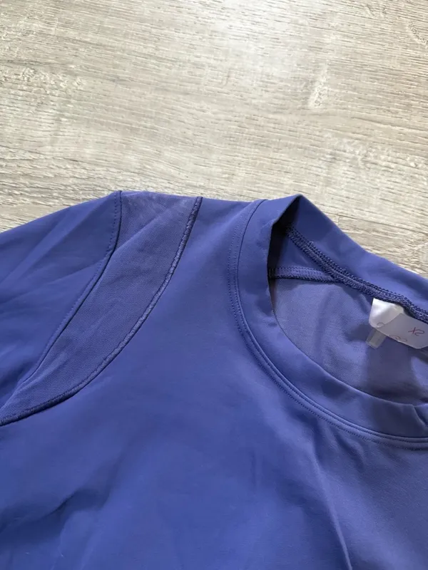 •CALIA• LONG SLEEVE CROP TOP Blue Size XS - Image 6