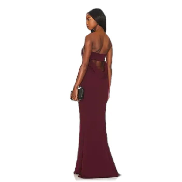 Katie May - Mary Kate Gown in Bordeaux Strapless Backless Formal Dress Sz 0 - Image 2