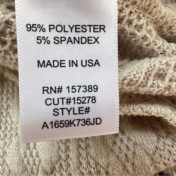 Originality Cable Knit Cropped Tank Top Sleeveless Shirt Size XS - Image 7