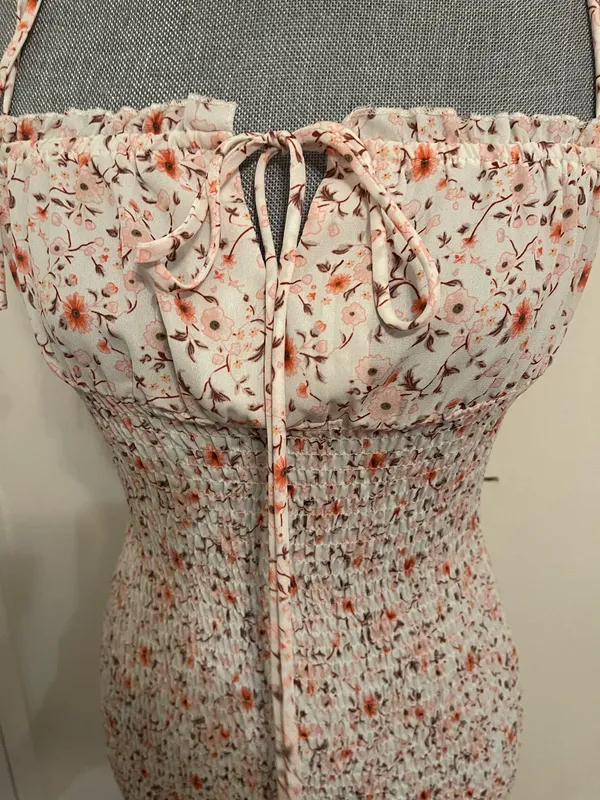 Kirra Smocked Floral Spaghetti Straps Mini Dress - Image 9