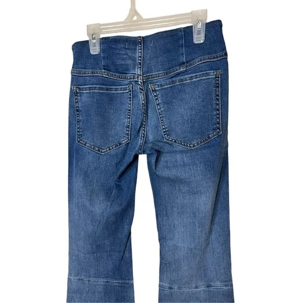 Free People Penny Pull On Flare‎ Jeans 24 Medium Blue - Image 5