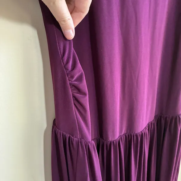 Club L London Sleeveless Tiered Maxi Dress 6 Purple Womens Stretch Jersey - Image 4