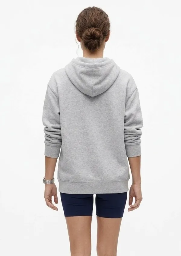 Essential Sport Chic Oversized Hoodie in Heather Gray-M - Image 3
