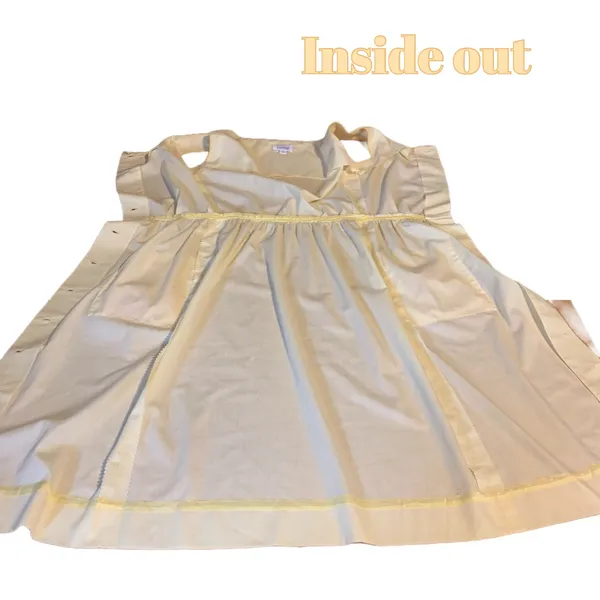 Vintage 1980'S Tanner Pale Yellow Sleeveless Shirt Dress With Belts (6) - Image 11