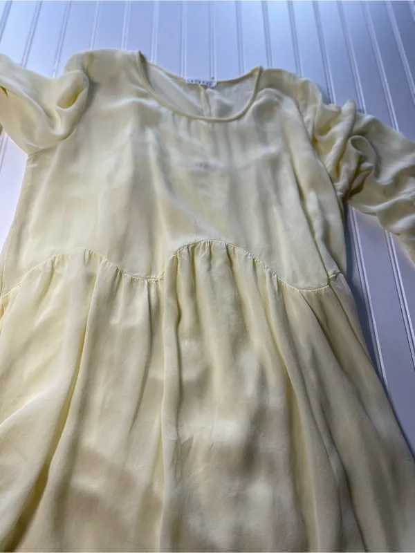 Anthropologie LACAUSA‎ Butter Yellow Sunday Seashell Babydoll Tunic Dress - Image 5