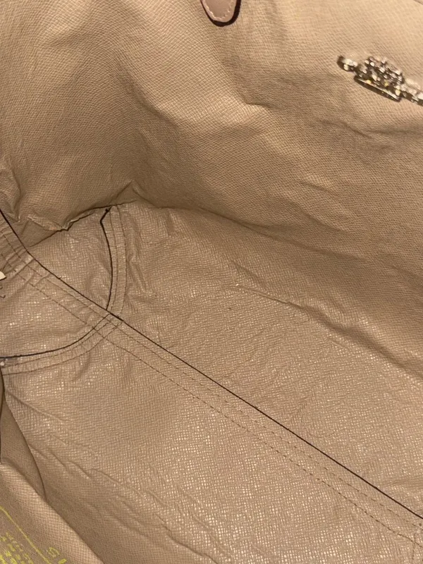 Coach Reversible City Tote Bag Beige Horse & Carriage Coated Canvas Leather - Image 8