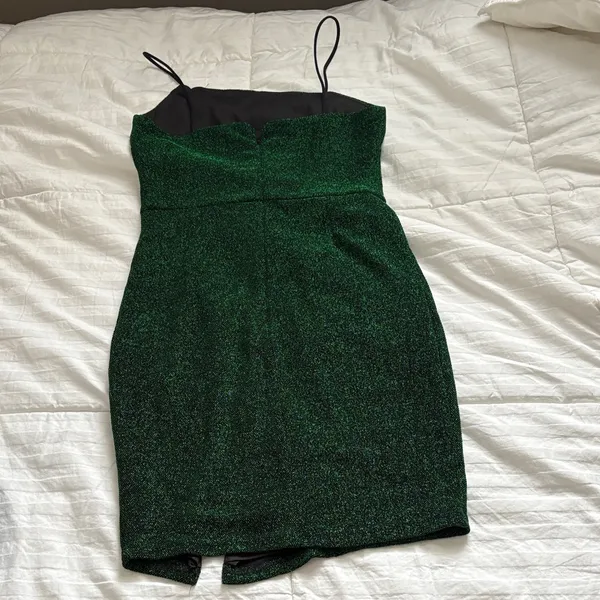 Lulu's Sparkling Green Mini Dress - Image 4